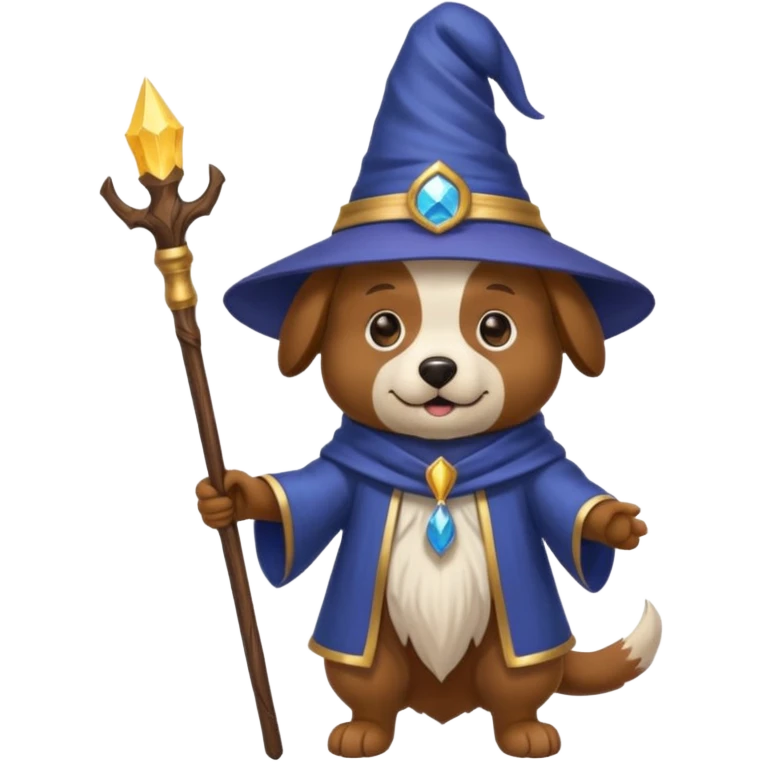 Dog wizard emoji