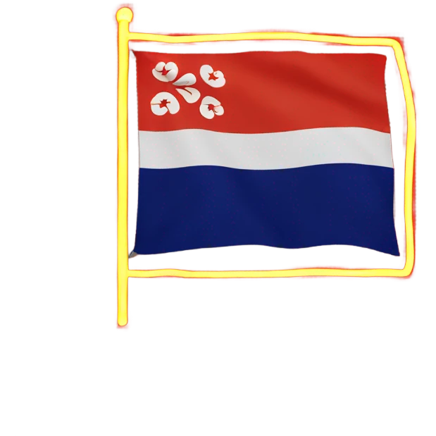 Hong Kong flag neon sign emoji