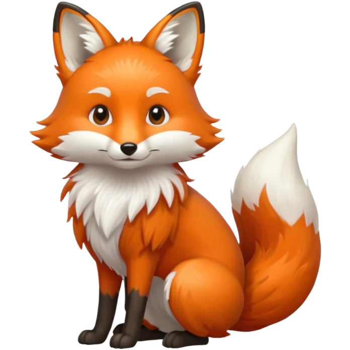 Fox half body emoji