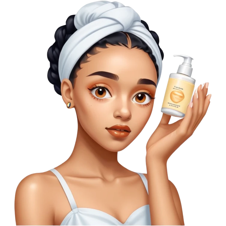 skin care cream application FKA Twigs emoji
