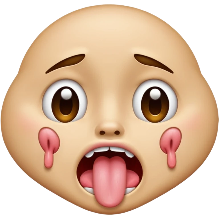 Una cara llorando con la lengua afuera emoji