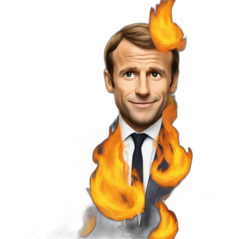 macron in fire emoji