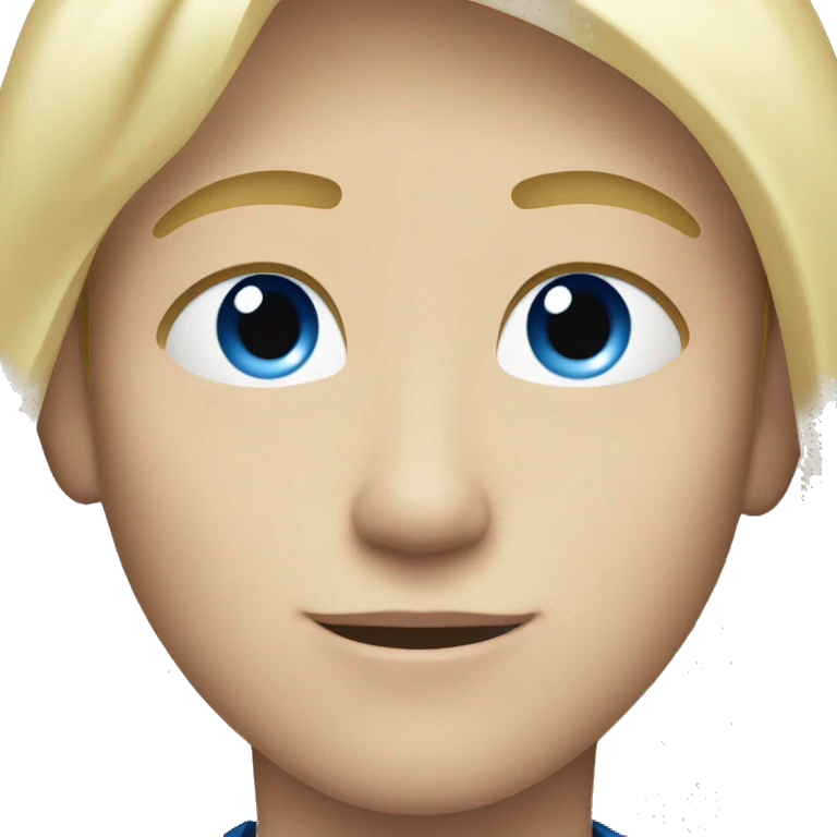 A young guy with light skin color, blue eyes and such blond hair emoji