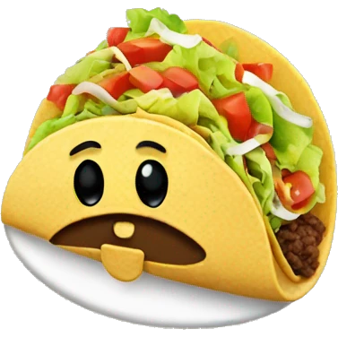 Mexican eating taco emoji