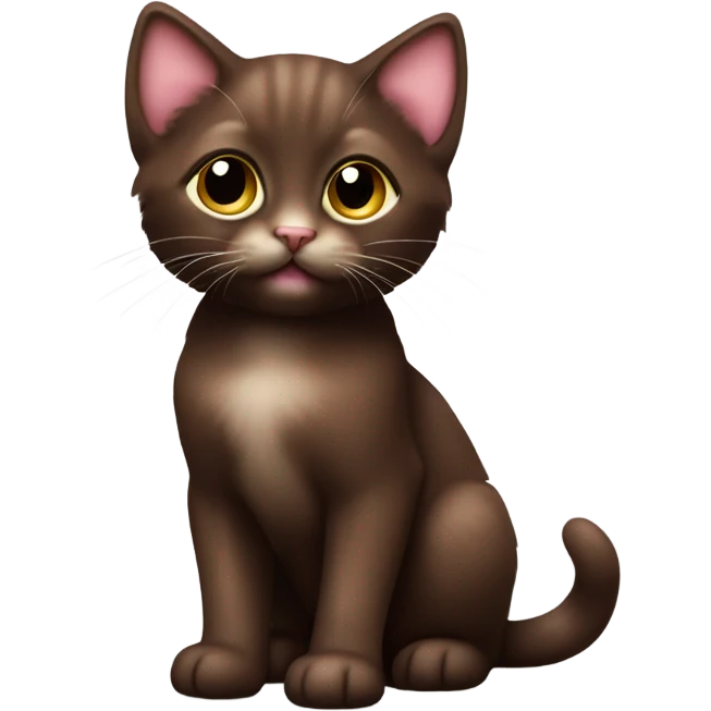 Сutie chocolate kitten emoji