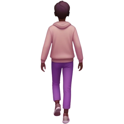 
A small figure walks across a glowing bridge, holding soft pink and purple orbs in each hand—symbolizing compassion and forgiveness. A gentle heart aura trails behind them, showing healing in motion. emoji