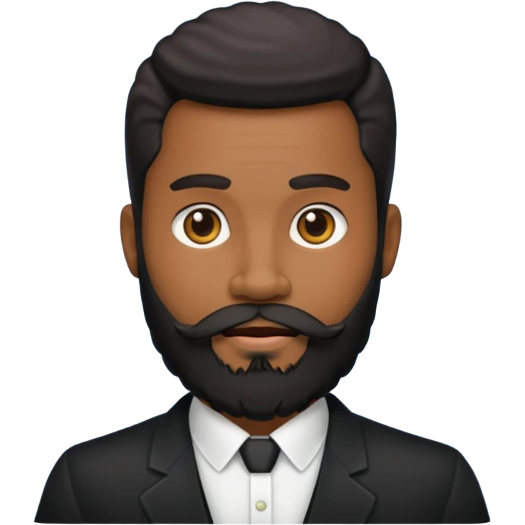 A black gigolo with a full beard emoji