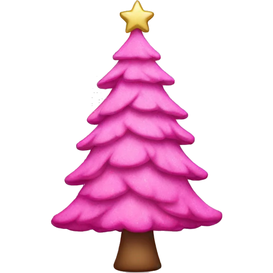 Pink Christmas tree  emoji