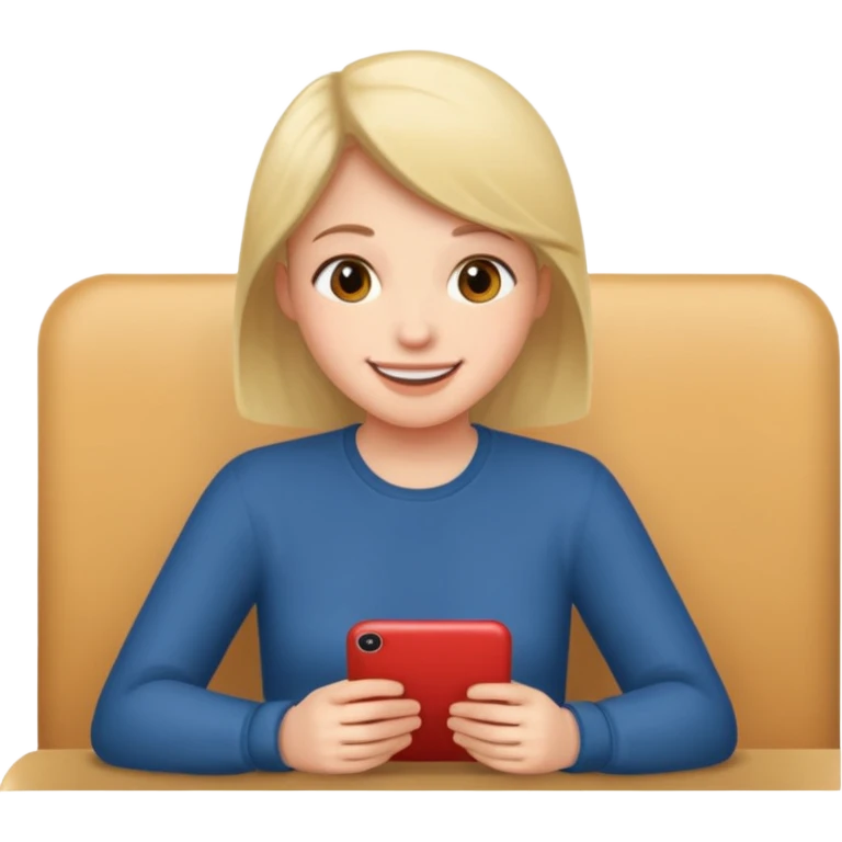 We both sat down, and she started the conversation emoji