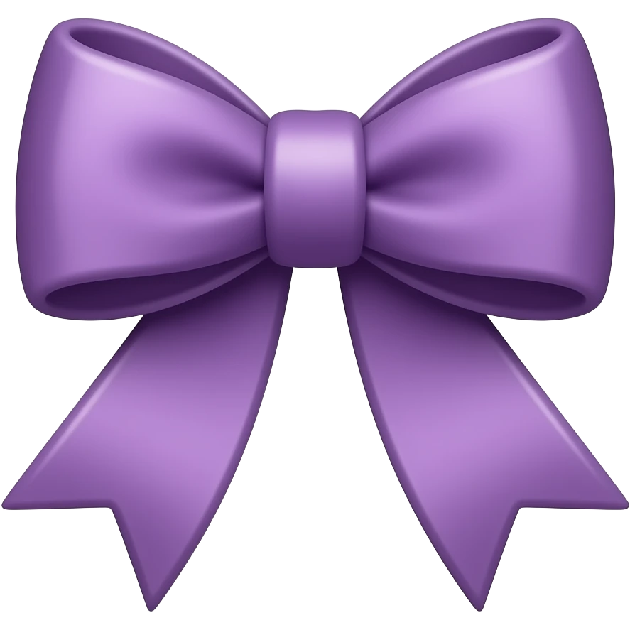 Lavender bow emoji