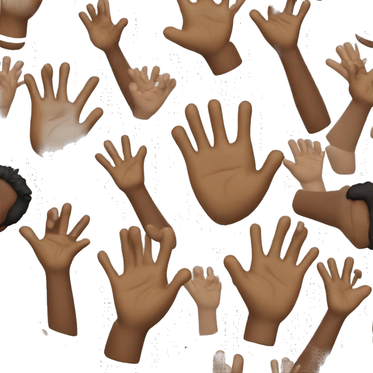 Hands up man football fun emoji