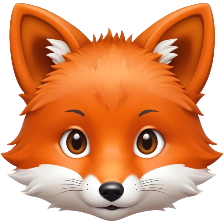 Cute baby fox head emoji