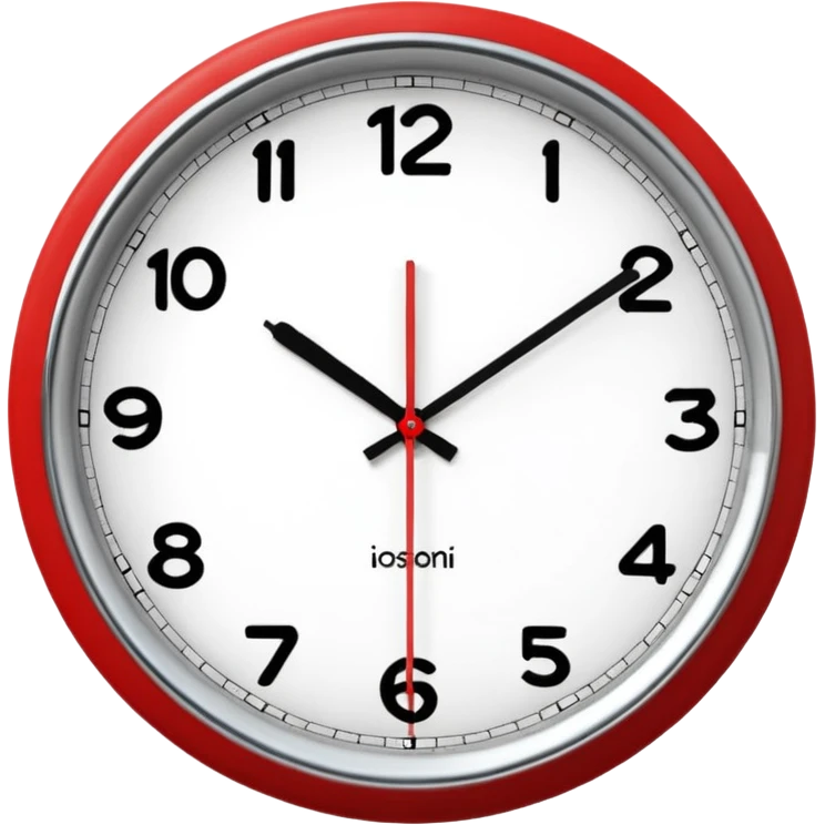 red wall clock emoji