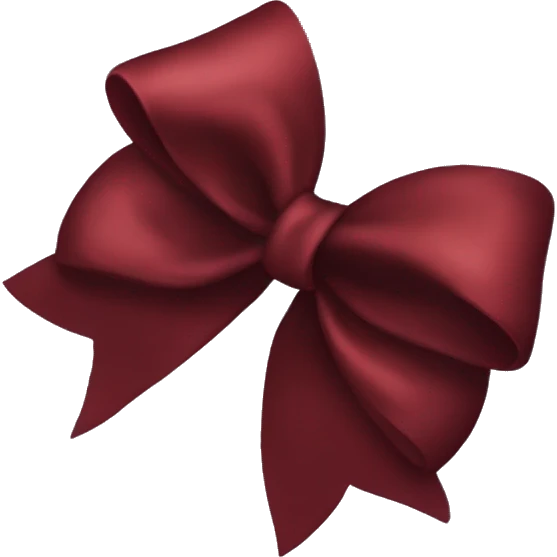 dark red bow emoji