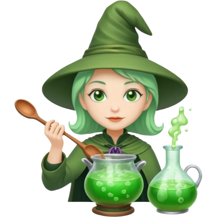 green witch cooking potion emoji