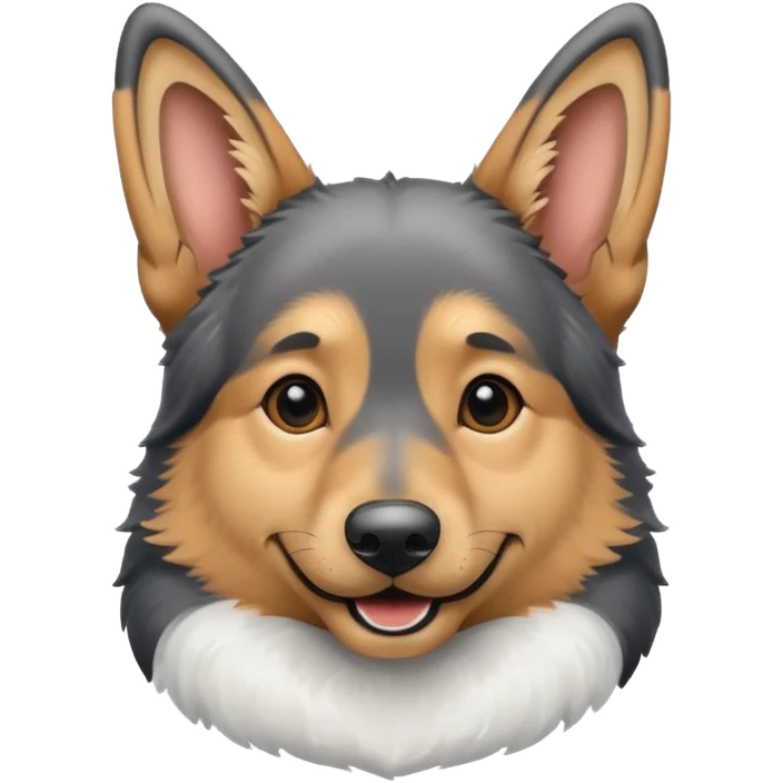 German Shepherd in snow ios emoji emoji