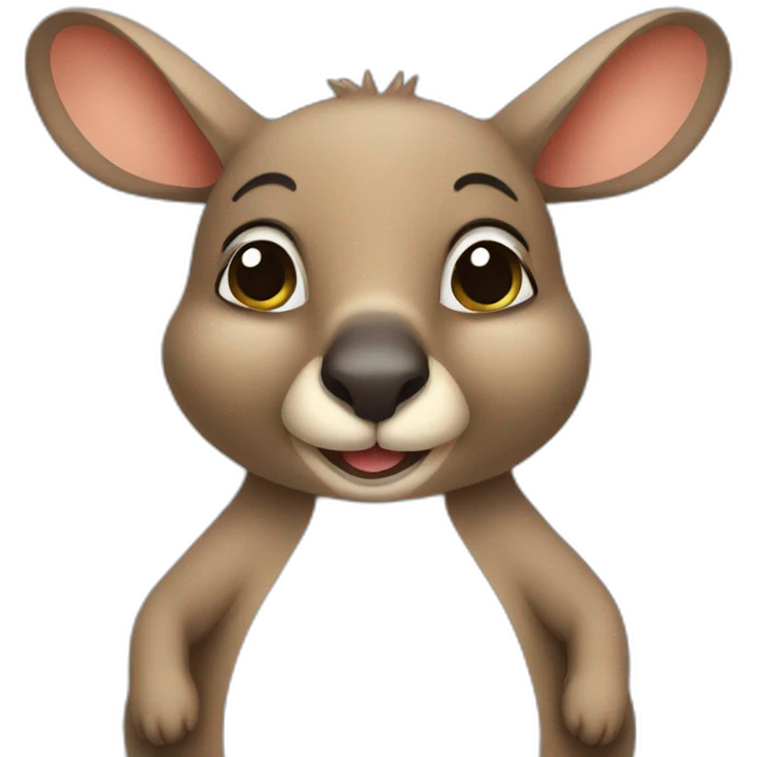 Cute little chubby Kangaroo emoji