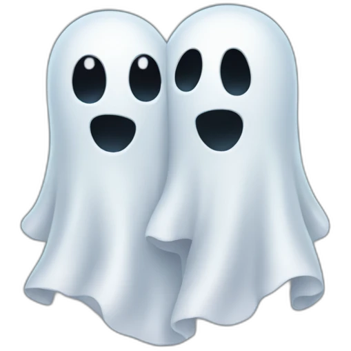 two ghosts hugs emoji