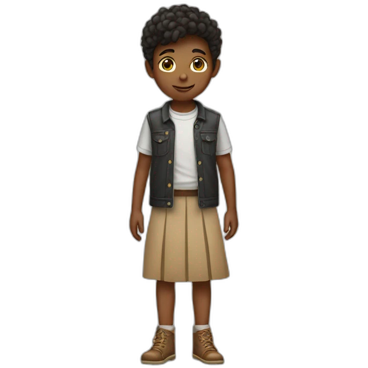 Boy in skirt emoji