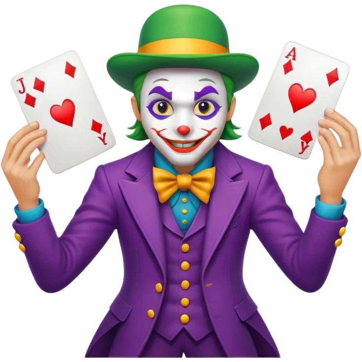 card joker spinning world emoji