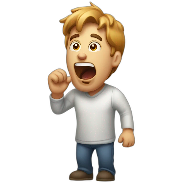 Yawning man emoji