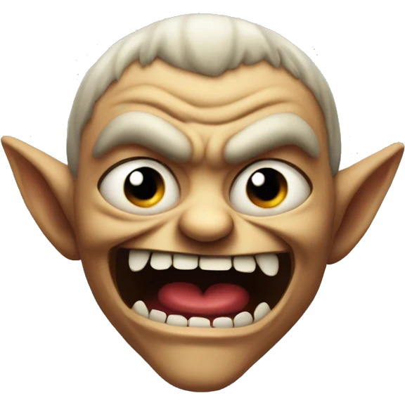 evil imp silly face emoji