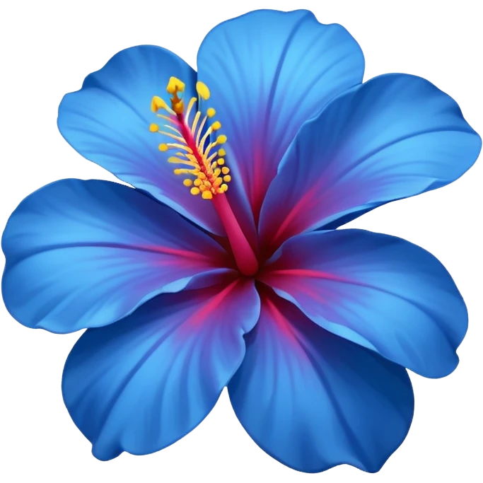 a blue flower similar to a hibiscus flower but more similar like a emoji  emoji