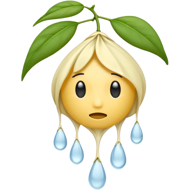 wilted jasmine like realistic detial but used for mobile emoji emoji