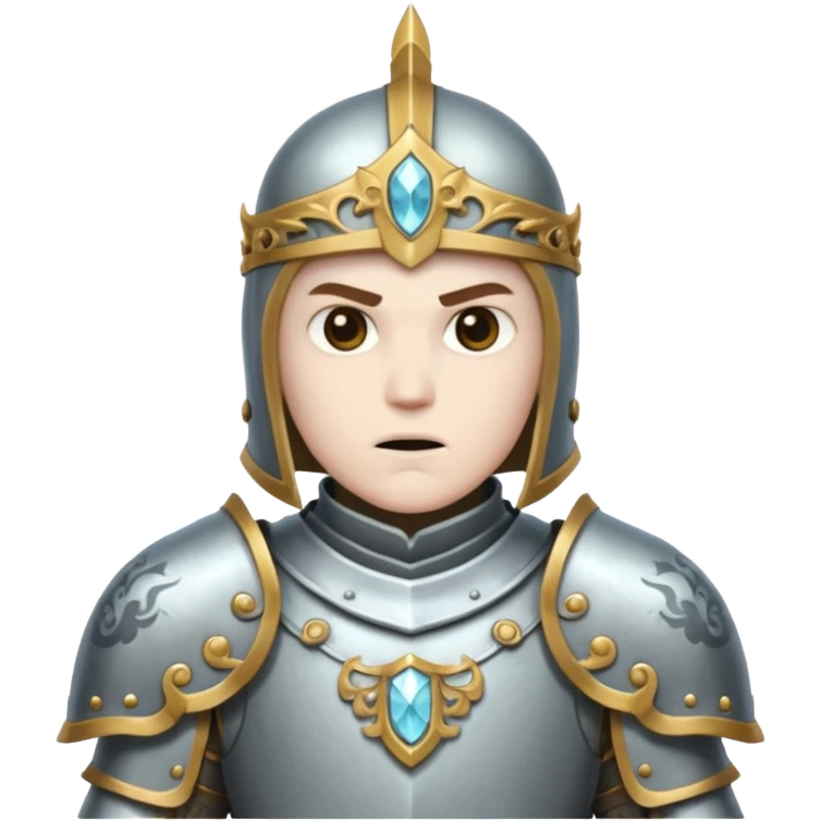 ghost knight with armor about to embark on an adventure  emoji