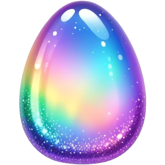 Iridescent big glossy sparkly shiny glittery scenic thing emoji