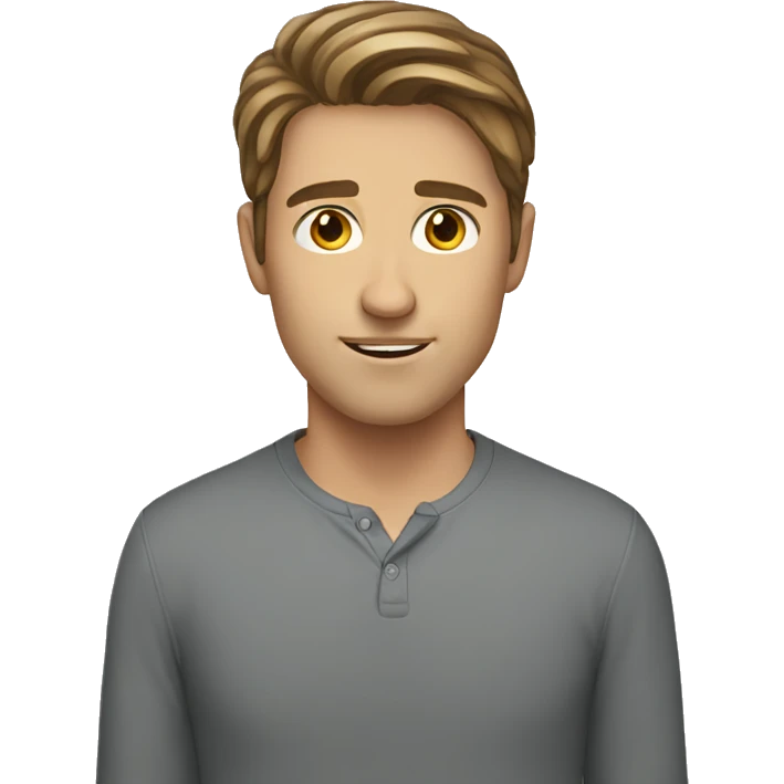 white male brown hair emoji