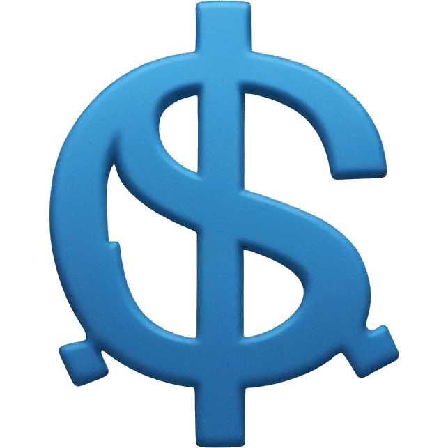 Blue dollar sign emoji