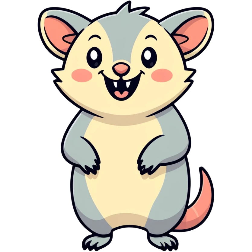 Possum laughing emoji