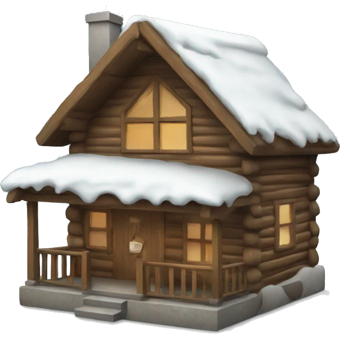 winter cabin emoji