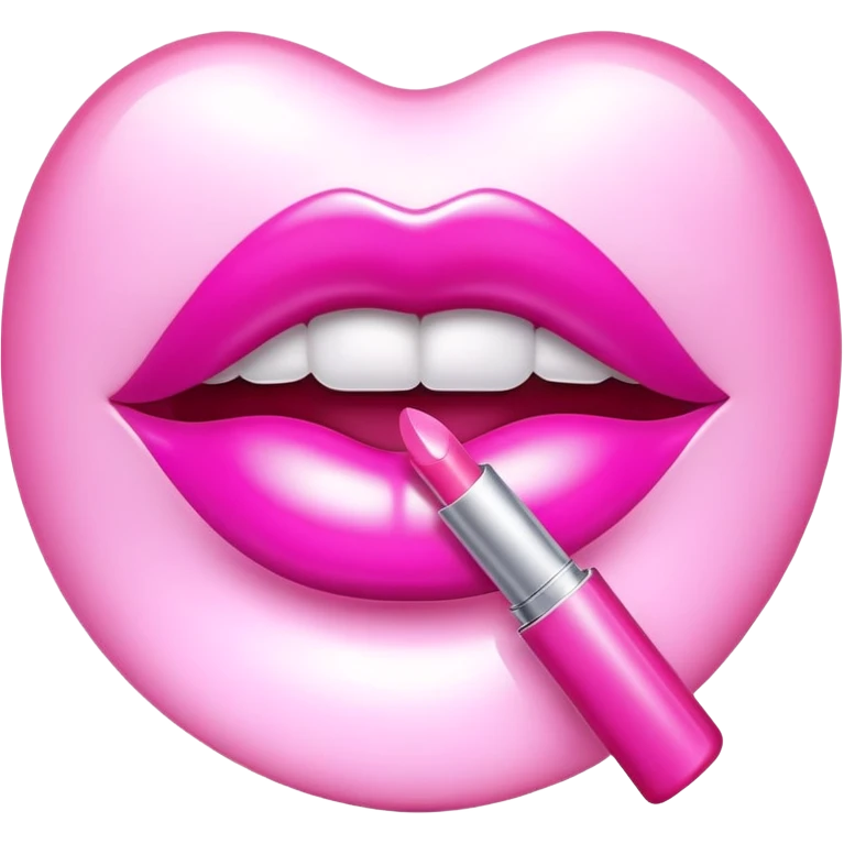 pink lipgloss emoji