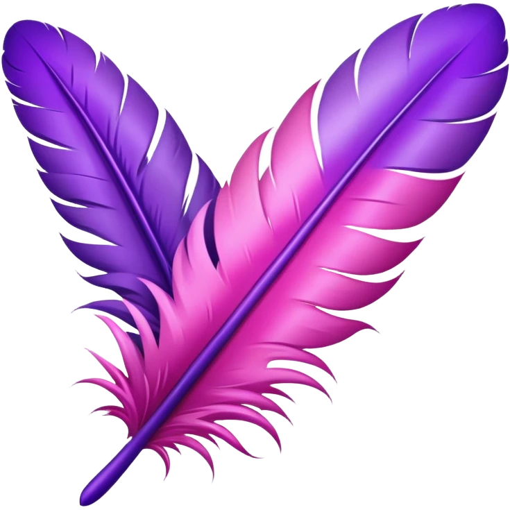 ultra realistic pink and purple feather emoji