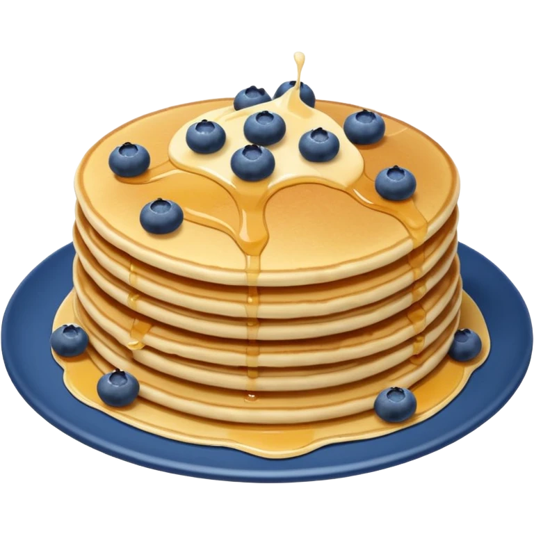 Pancake topped with blueberries emoji