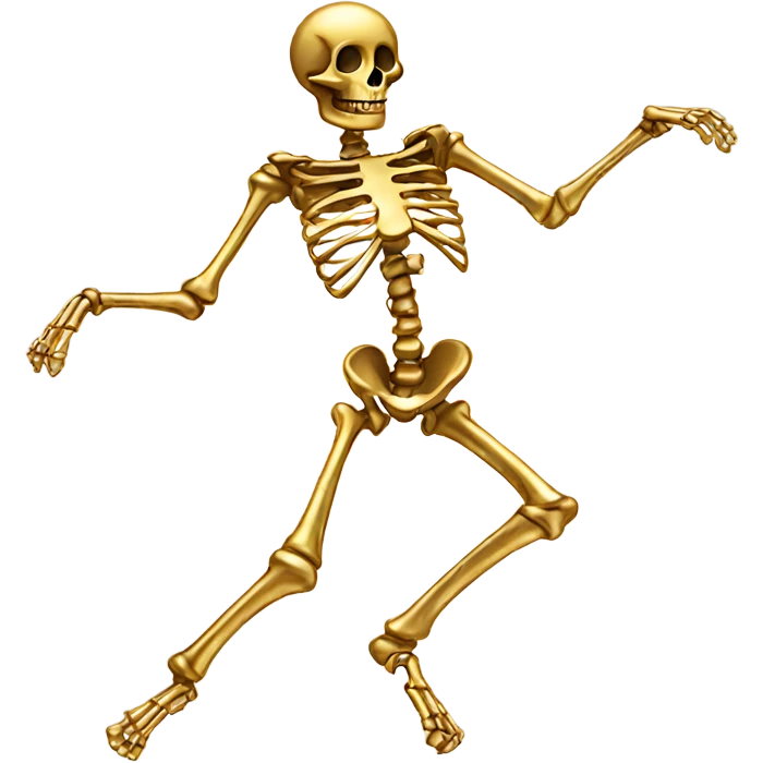 golden skeleton dancing emoji