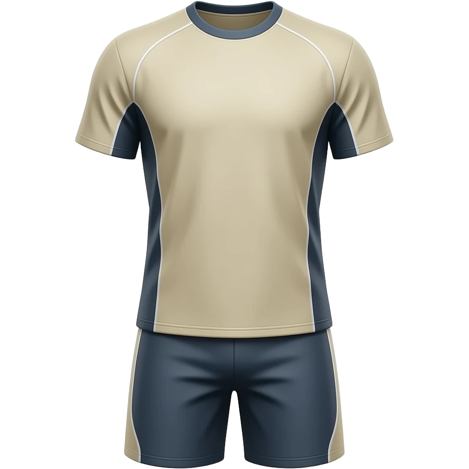 gym shirt and shorts beige emoji