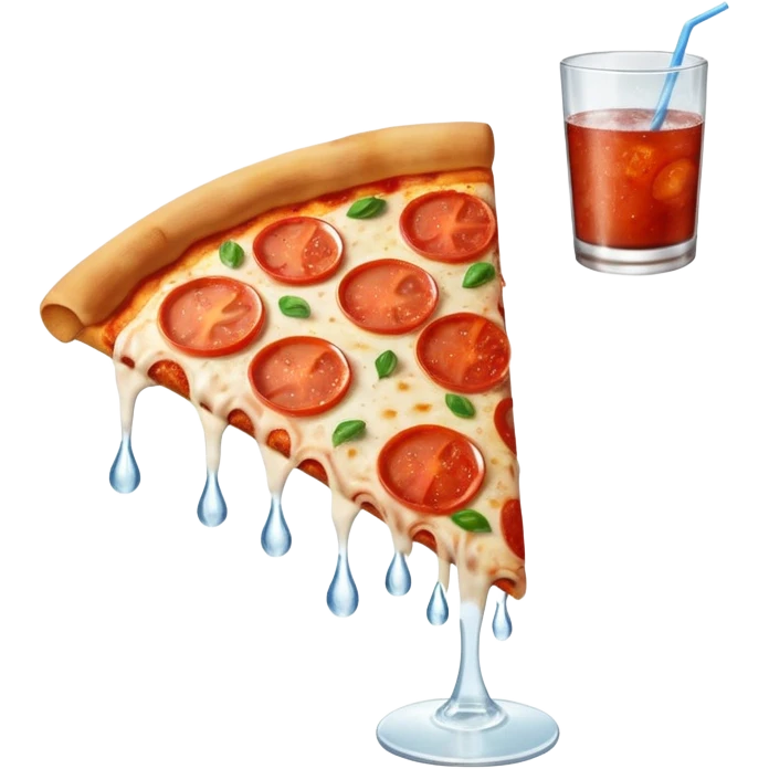 lon nước ngọt và pizza emoji