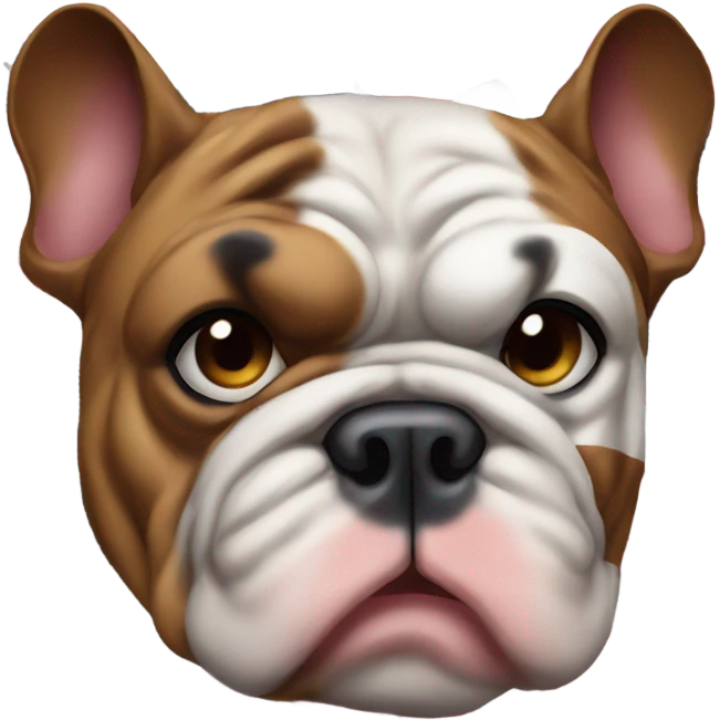 Bulldog with American flag emoji