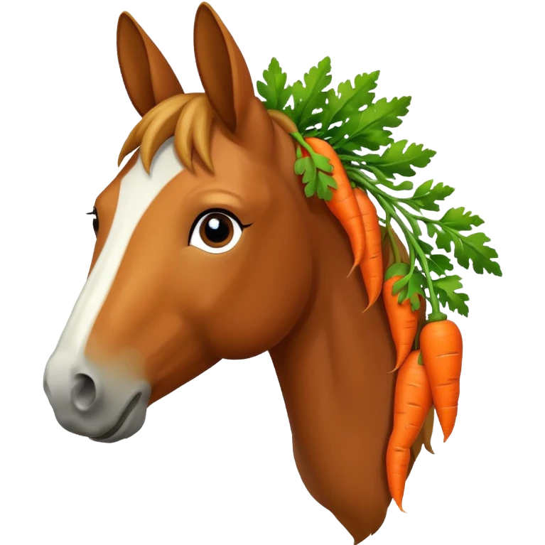 Pferd mit karotte emoji