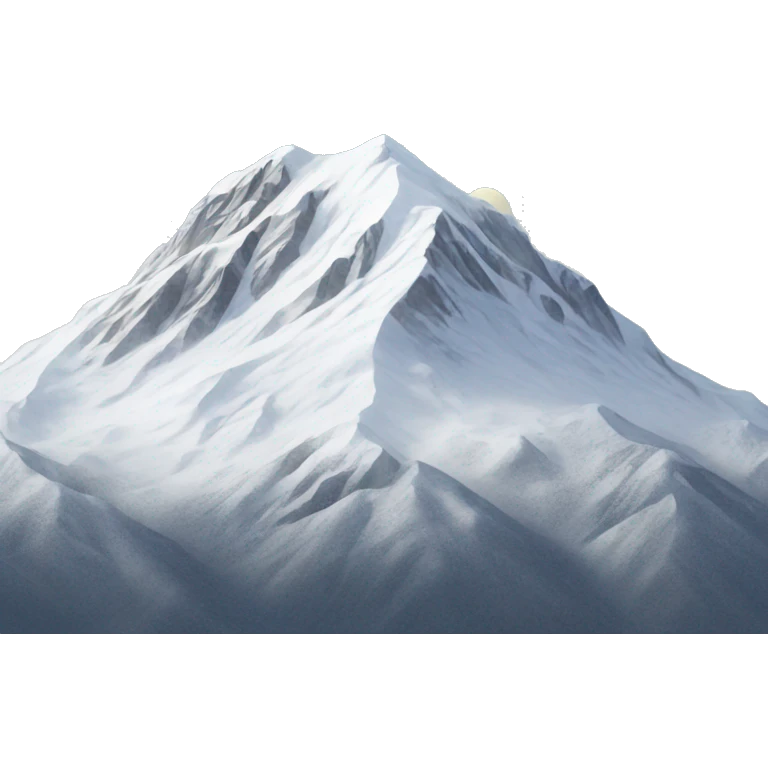 A mountain with a dusting of snow on its summit emoji
