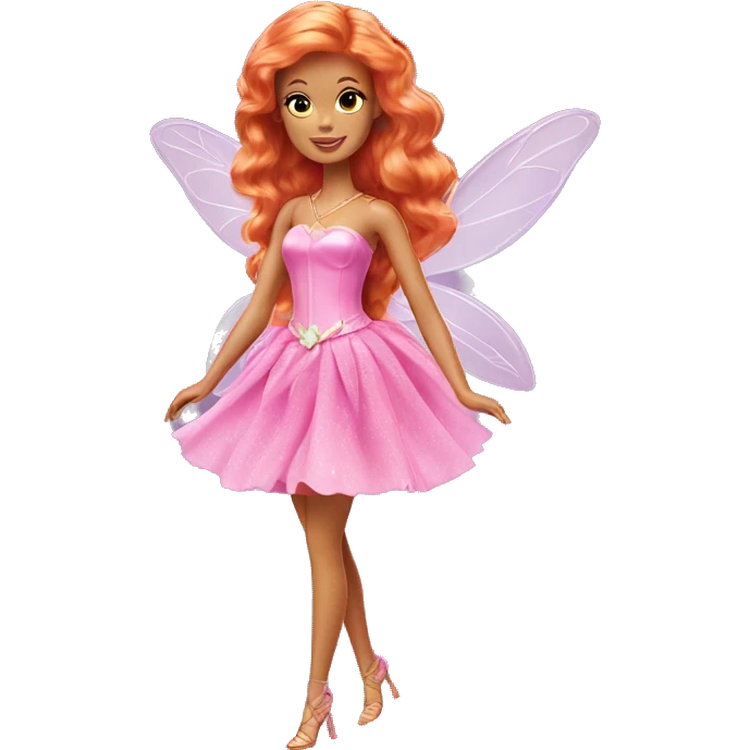 Attractive Barbie ginger fairy emoji