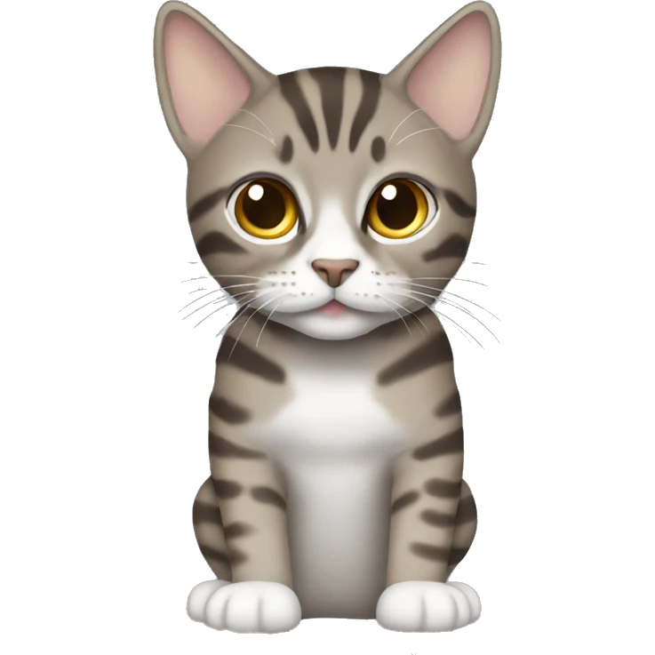 Grey and brown marl tabby emoji