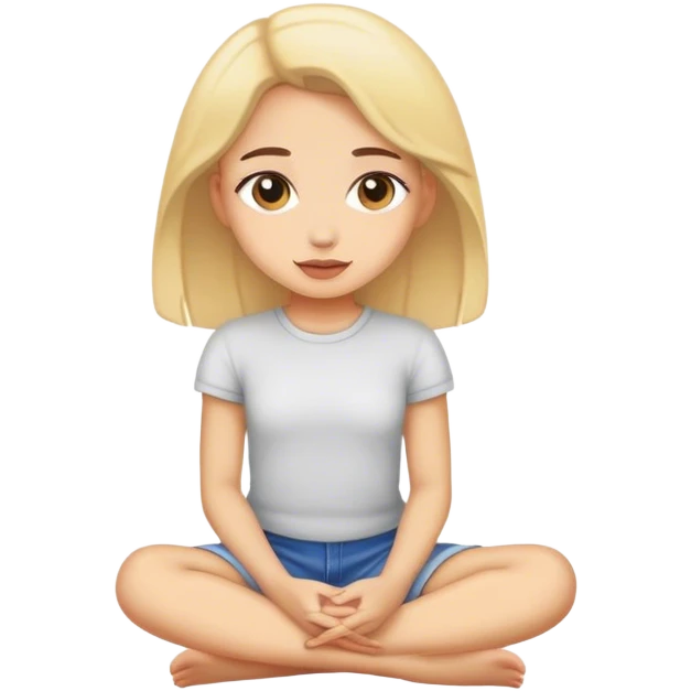 girl sitting on the emoji