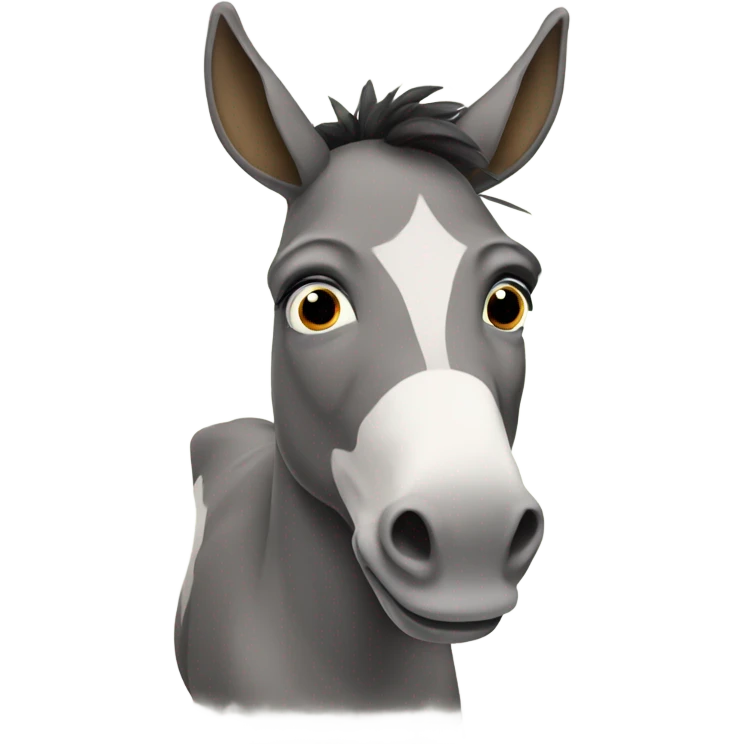 Donkey with a mustache emoji