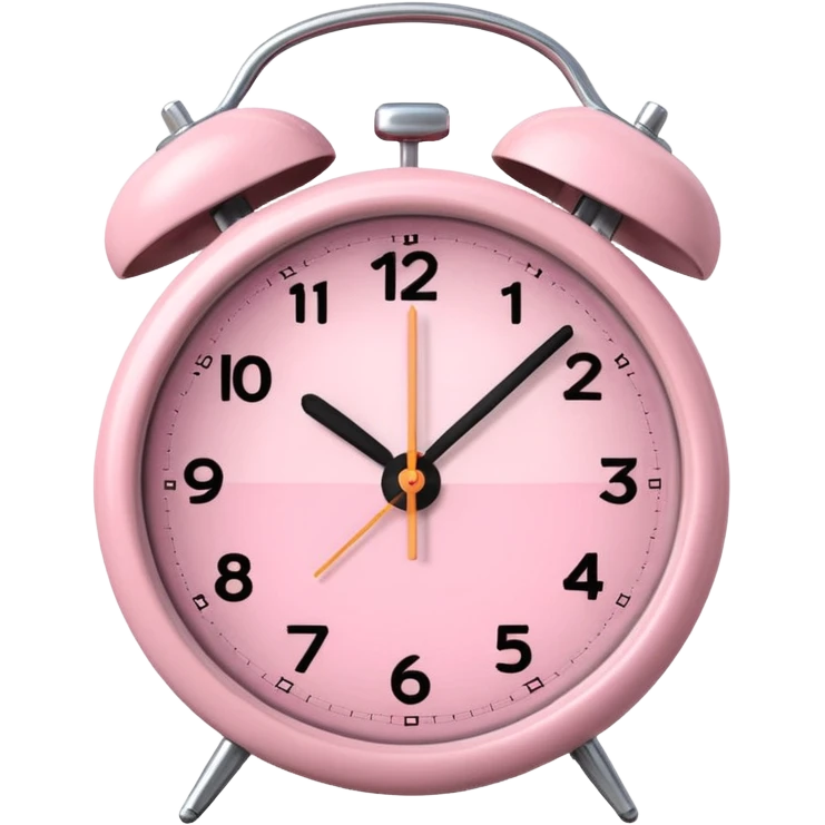 Please make me an alarm clock digital that will show six o'clock in the morning and make it in the style of ios 18.1 and aesthetic and the color is light pink  emoji
