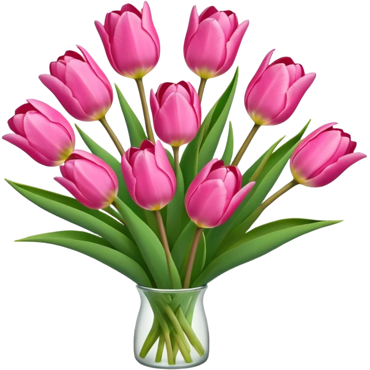 Pink tulips bouquet emoji