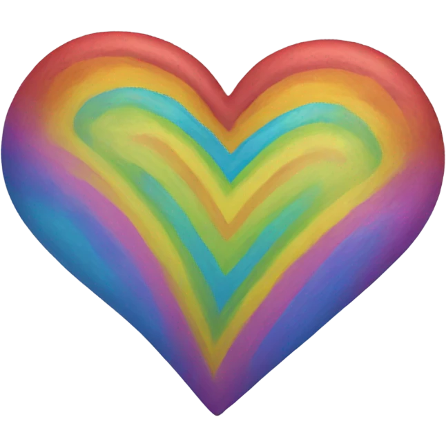 colorful rainbow heart emoji